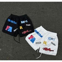 Quần short Dù FAFIC in STICKER chất gió 2 lớp lót lưới siêu thoáng mát KUNSHOP UNISEX