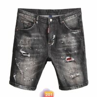 Quần Short Đùi Jean nam rin chất bò Ôm Basic Co Giãn Đen Rách Vảy Màu Nhiều Màu HK34