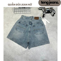 Quần short đùi jean nữ cạp cao tôn dáng CB03, Quần sooc bò nữ ống rộng phong cách Hàn Quốc