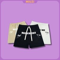 Quần short đùi nam họa tiết mikencoo ,quần đùi unisex Miuzi DT077