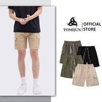 Quần Short Đùi Nam Kaki túi hộp TOMIJUN vải cao cấp không nhăn xù bền màu chuẩn form dáng Hàn Quốc trẻ trung_QSK2