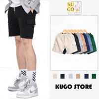Quần Short đùi nam Kaki túi hộp cao cấp 6 màu thời trang, dáng Đùi cộc Hàn Quốc KUGO STORE