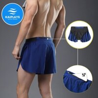 Quần short đùi nam thể thao 2 lớp lót tam giác chạy bộ, tập gym, đạp xe đạp có túi đựng điện thoại KAIPLAYS KP005