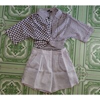 Quần short đùi Sọc caro hiệu Vero Moda