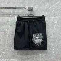 Quần Short Gió Kenzo Đen In Hình Mặt Hổ Vằn Cạp Chun Lót Lưới Cao Cấp From Dáng Boy Phố