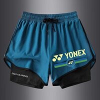 Quần short hai lớp cầu lông YONEX mới hợp thời trang và thời trang dành cho nam và nữ, quần short thể thao thông thường khô nhanh và thấm mồ hôi