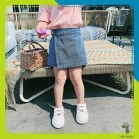 Quần short jean bé gái giả váy DINOKING Quần sooc bò cho bé gái denim mềm mại Quần đùi trẻ em 2 - 8 tuổi CV02