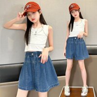 Quần short jean bé gái size đại 27 đến 50kg LUNASHOP M202443