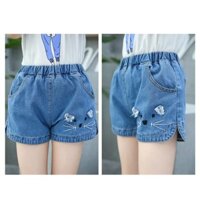 Quần short jean bé gái