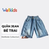 Quần short jean bé trai 27Kids KACADY Quần đùi bò mềm lưng chun nam cho trẻ từ 4-14 tuổi BSJE 08