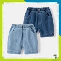 Quần Short jean bé trai DINOKING Quần sooc bò cho bé trai mùa hè mềm mát Quần đùi ngố jeans trẻ em 2- 8 tuổi QS16