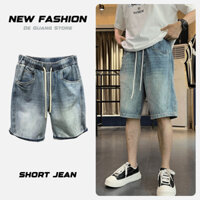 Quần Short Jean Cạp Chun Quần Đùi Jean Suông Ống Rộng Chất Vải Co Giãn Mặc Thoải Mái [ SHORT-109 ]