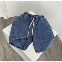 Quần Short Jean Đùi Nam Cạp Chun Ngắn Trên Gối, Quần Sooc Bò Nam dây Rút Cạp Chun Dày Dặn Phong Cách Hàn Quốc
