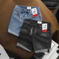 Quần Short Jean Fapas Form Relaxed Indian, chất vải jean, form suôn trên gối, đứng form