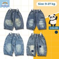 Quần short Jean lửng bé trai 2-8 tuổi (9-24kg), quần bò thiết kế nhiều mẫu thời trang style bụi bặm Hàn Quốc | D&T KIDS