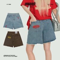 Quần Short Jean Lửng Ống Rộng Nam Nữ UNKRUSH - Punky Unisex Short Denim