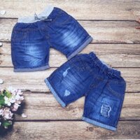 Quần short jean lưng thun cho bé trai 7 tuổi 33kg