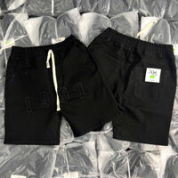 Quần short  jean lưng thun Nam chữ thêu 1991 phong cách đường phố nam ngắn năng động trẻ trung