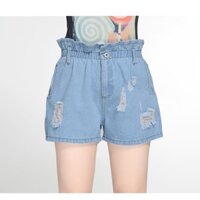 Quần short jean lưng thun wash rách big size 4Xl 70-80kg