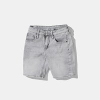 Quần short jean màu trắng bạc co giãn_V14 nam Menswear Pants Có Túi