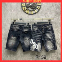 Quần short jean nam 4 cúc phối hoạ tiết DS.Q cao cấp thời trang trẻ trung thanh lịch chuẩn form