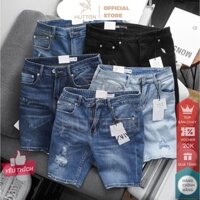 Quần Short Jean Nam cao cấp, quần lửng bò nam Xịn Đẹp Xuất Khẩu