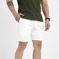 Quần Short Jean Nam Cao Cấp Màu Trắng , form Slimfit trên gối, co giãn