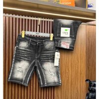 Quần short jean nam co dãn , mài xước vẩy sơn hiện đại . Chất vải jean co dãn bốn chiều thoáng mát