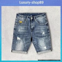 Quần short jean nam co giãn cao cấp, Quần Đùi Nam Chất Bò họa tiết độc đáo thời trang Luxury-Shop89 SJTP21 ❗ *