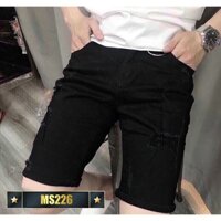 Quần short jean nam co giãn, quần bò lửng nam rách nhiều màu thời trang Bi shop ms226