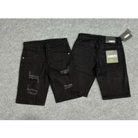 Quần short jean nam đen trơn, phối hoạ tiết rách xước siêu đẹp, phong cách thời trang trẻ trung sang trọng