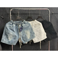 Quần Short Jean Nam Hoạ Tiết Vân Nổi Hàng Thiết Kế Có Co Giãn 40-86kg