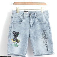Quần short jean nam họa tiết trẻ trung năng động phong cách thời thượng.