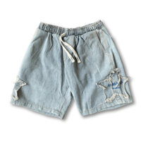 QUẦN SHORT JEAN NAM LƯNG THUN VÁ THÊU SAO CÓ CHỮ PHONG CÁCH TRẺ TRUNG MÃ SHORT01