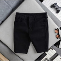 Quần Short Jean Nam màu đen Co Giãn 4 Chiều cao cấp Menswear