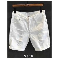 Quần short jean nam  màu trắng dáng slimfit cực bắt trend boy phố