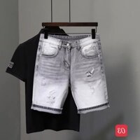 Quần Short Jean Nam Màu Xám Chất Co Giãn Cao Cấp,Mẫu Mới Phong Cách Hàn Quốc thebeautyhouse k07