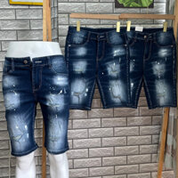 quần short jean nam ngắn rách kiểu nhiều màu xanh xám trắng hot,chất jean co giãn tôt bền màu giá tốt