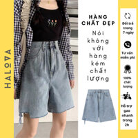 Quần short jean nam nữ lưng cao bigsize unisex HALOVA QU16