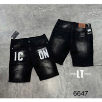 Quần short jean nam phối hoạ tiết I.CON siêu hot, phong cách thời trang trẻ trung