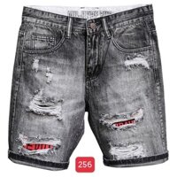 Quần short jean nam Quần Lững rách gối Unisex nam nữ thời trang cao cấp NewJeansFashion MS256