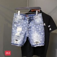 Quần short jean nam Quần Lững rách gối Unisex nam nữ thời trang cao cấp NewJeansFashion MS263