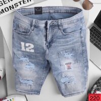 Quần short jean nam Quần Lững rách gối Unisex nam nữ thời trang cao cấp NewJeansFashion MS220