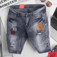 Quần short jean nam Quần Lững rách gối Unisex nam nữ thời trang cao cấp NewJeansFashion MS207
