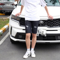 Quần short jean nam rách màu đen co giãn tốt VNXK Pon.mens