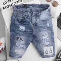 Quần short jean nam rách phong cách bụi HIKAROMA QJ 4545