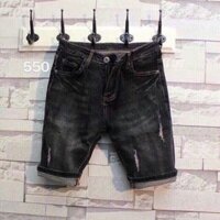 Quần short jean nam rách thời trang