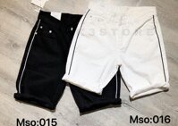 QUẦN SHORT JEAN NAM TRẮNG ĐEN PHỐI VIỀN CAO CẤP THỜI TRANG O15