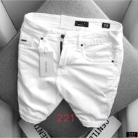 Quần short jean nam trắng, quần jean nam ngắn chất bò cao cấp SJ221 - Maxpingvn