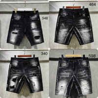 Quần short jean nam vá sước, vẩy sơn wash nhẹ mẫu mới siêu đẹp